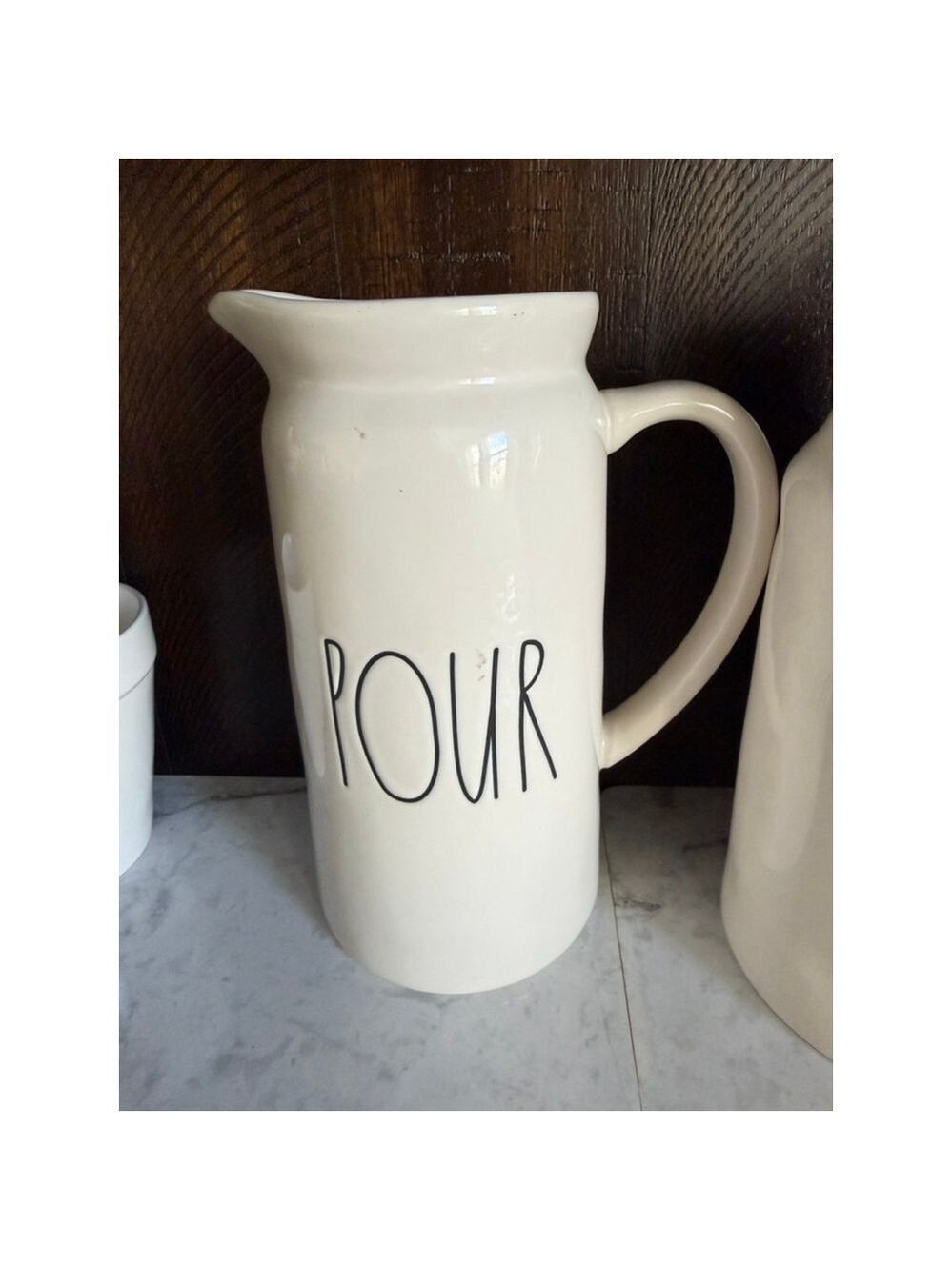 Rae Dunn Pour Serveware Pitcher One Size White Black
